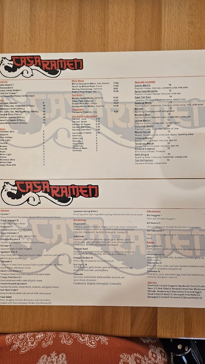 Menu Casa Ramen Dallas-3